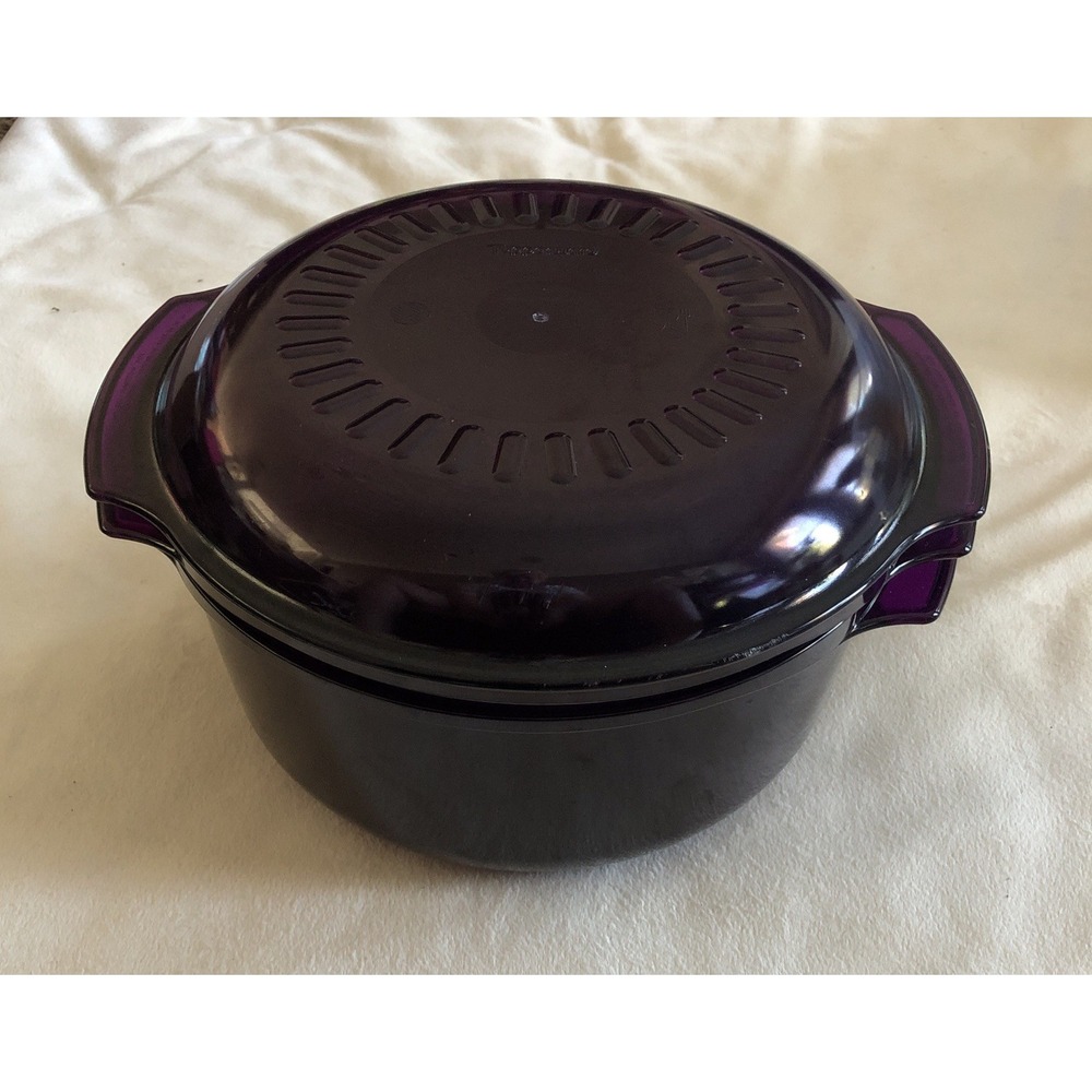 Vintage Tupperware TupperWave Microwave Stack Cooker Set Purple 3 Qt